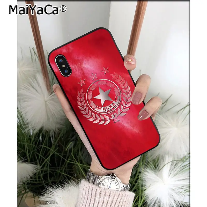 Мягкий чехол для телефона из ТПУ MaiYaCa PFC ЦСКА футбольная команда iPhone 8 7 6 6S Plus X XS MAX 5