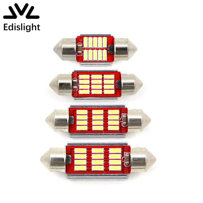 Edis светильник 4 шт. фонарь без ошибок 31 мм 36 39 42 C10W C5W 4014 SMD автомобильная лампа