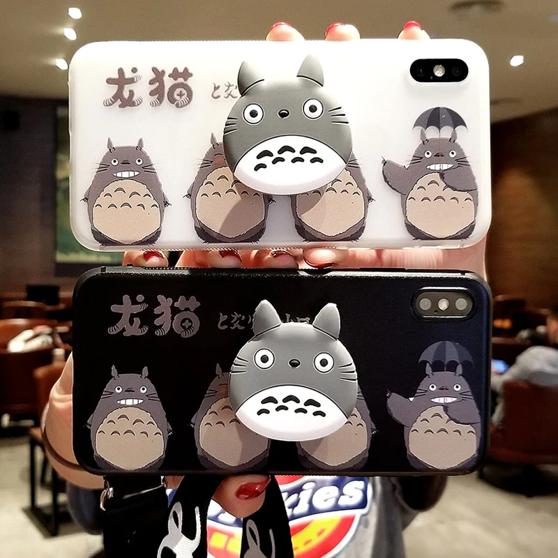 Парный чехол Totoro для iPhone X/XS MAX XR с мультяшным котом силиконовая задняя крышка 7/8 plus