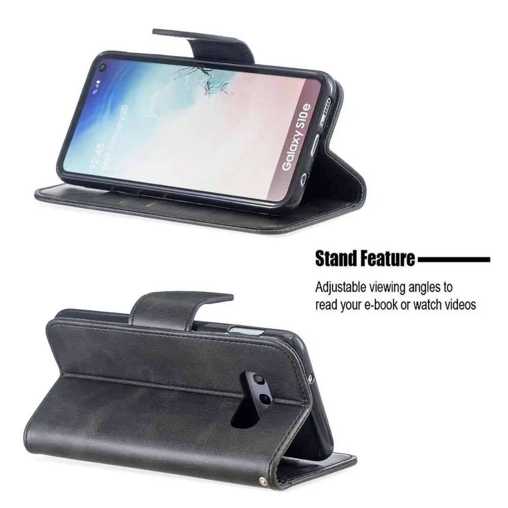 Чехол бумажник Etui Coque чехол для Samsung Galaxy S7 S8 S9 S10 Plus Edge S10E с откидной крышкой