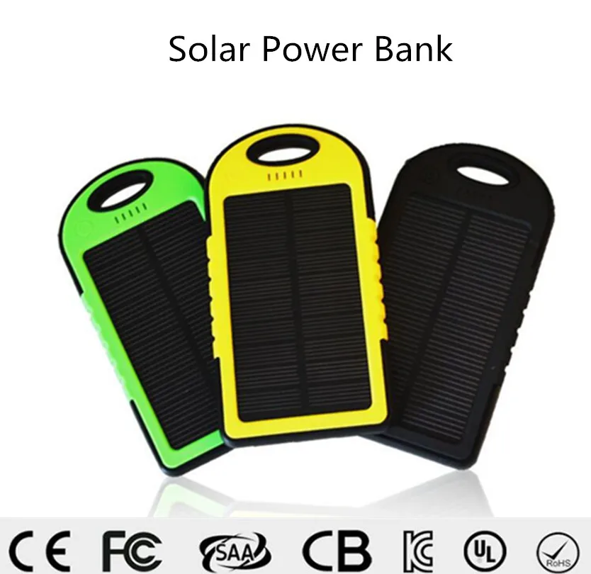 Солнечный Зарядное устройство 5000 мАч Портативный Мощность банк