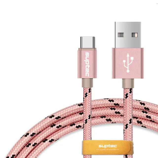 Кабель SUPTEC usb type-C для Xiao mi Red mi Note 7 mi 9, кабель USB C для быстрой зарядки и синхронизации данных для samsung Galaxy S9 Oneplus 6t 2M 3M - Цвет: Pink