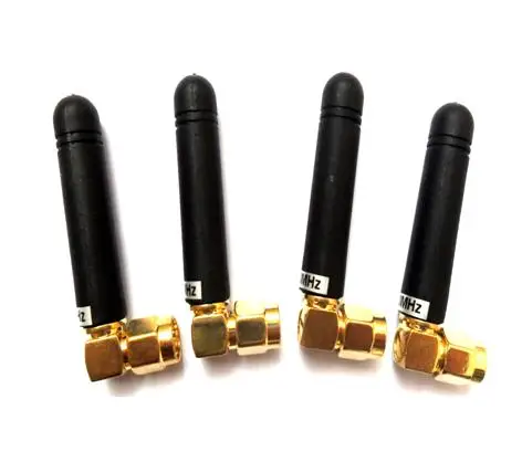 5pcs/lot SW433-WT36 - 433MHz 45mm small size copper plated SMA-JW interface RF wireless Elbow rod antennas