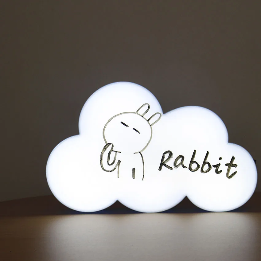 LED DIY облако Рукописное сообщение светлая коробка USB стол ночник Девушка Сетка