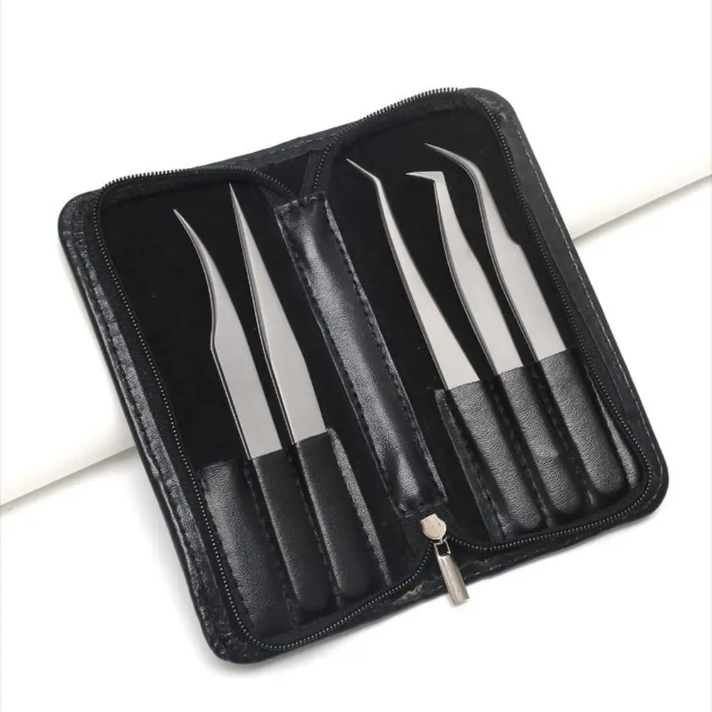 5pcs Eyelash Extension Tweezers Kit Professional False Eyelashes Tools Grafting Tool | Красота и здоровье