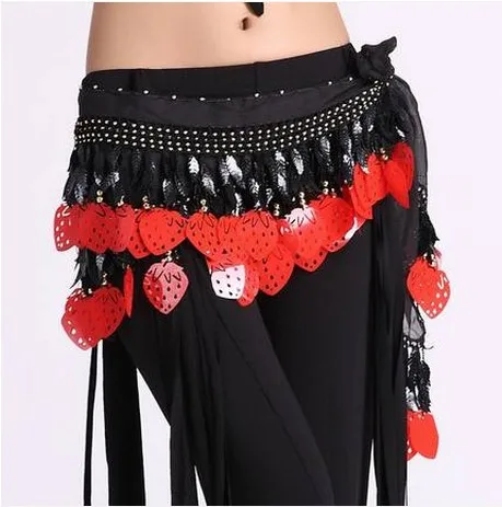 Новый стиль Костюмы для танца живота Шифон Клубника танец хип шарф женщин Танец