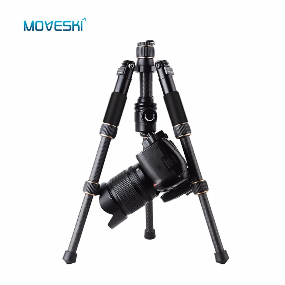 Скидка Moveski Q166C складной легкий и короткий настольный мини-штатив из углеродного волокна и Набор для камеры 20 см