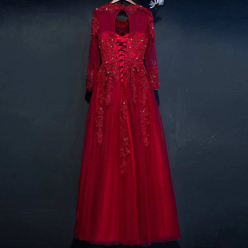 Vestido De Festa реальные фотографии красные вечерние платья бисерные кружевные