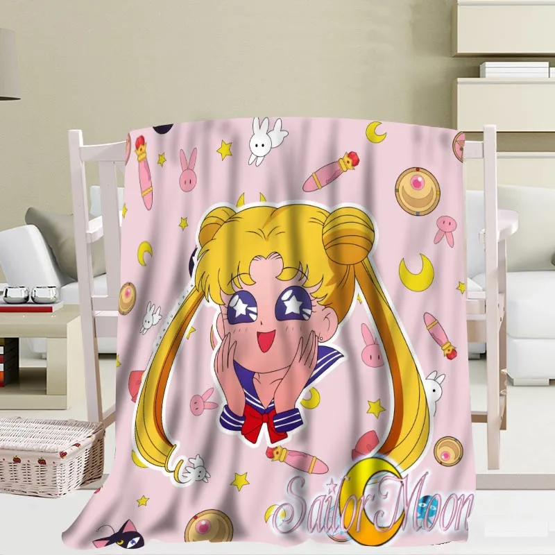 9 P+ Sailor Moon одеяло мягкое DIY диван-кровать одеяло для детей и взрослых теплое одеяло на заказ размер 56x80Inch50X60Inch40X50Inch - Цвет: 9