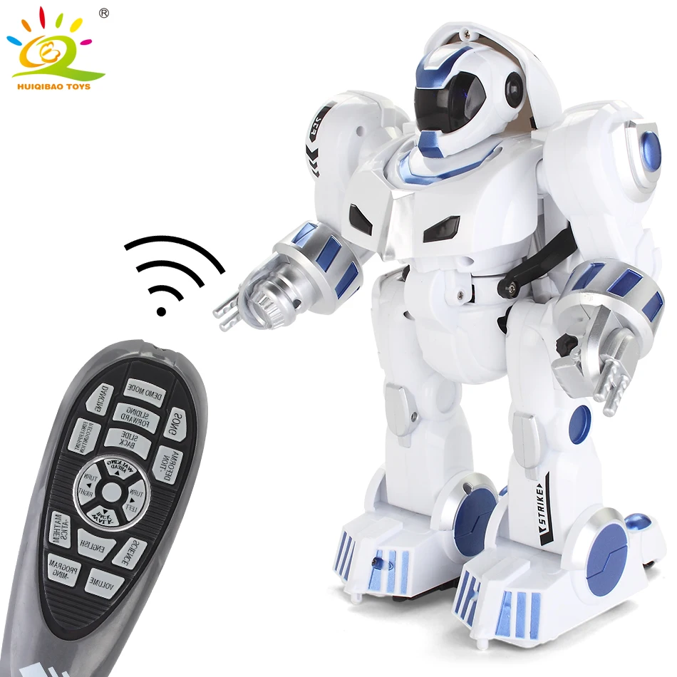 Buy HUIQIBAO TOYS Remote Control Deformation Walking Dance Robot Electric Action Figures Intelligent Humanoid Toys for Children Gift on