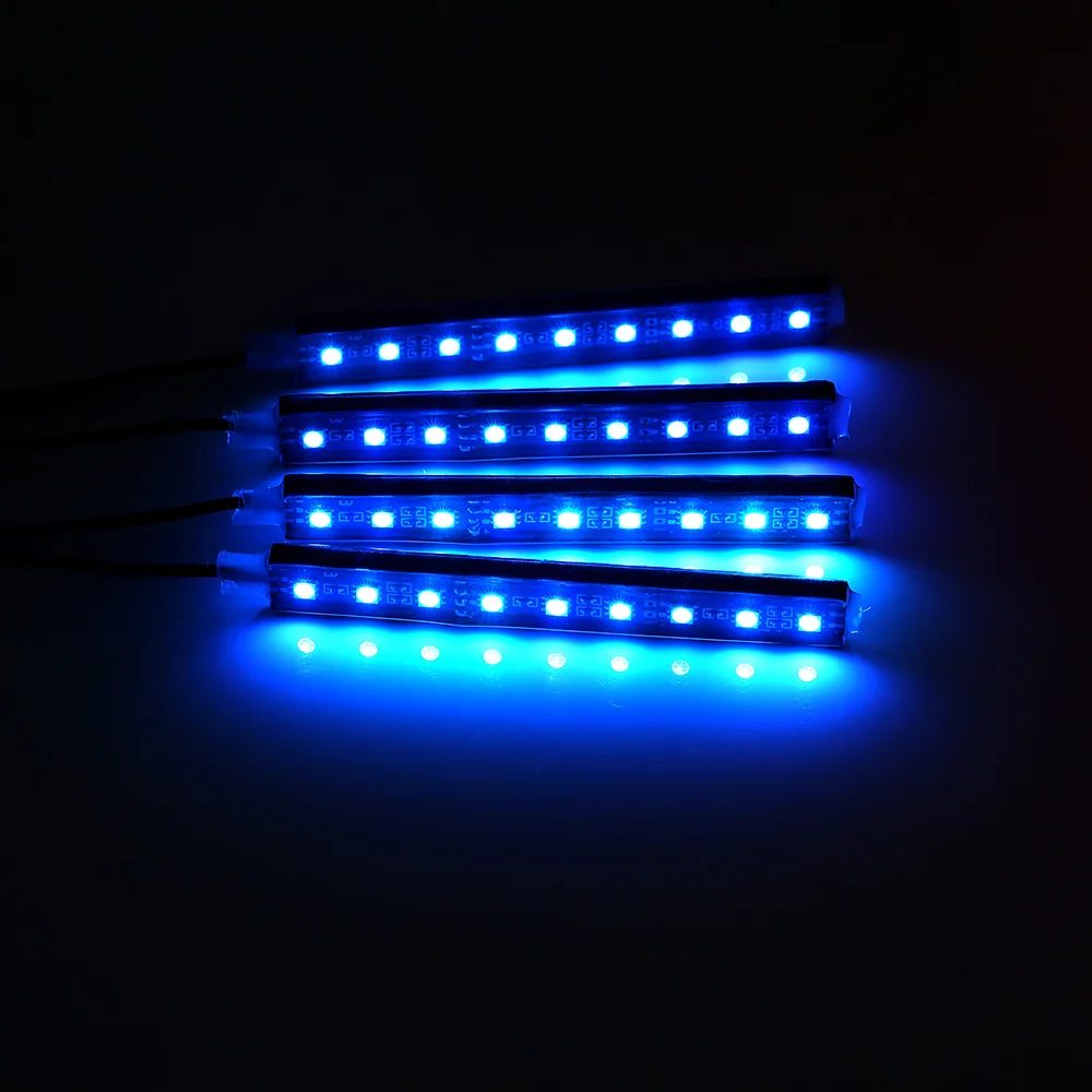4в1 автомобильный RGB светодиодный светильник с управлением через приложение для стайлинга автомобиля декоративные атмосферные лампы Автомобильный интерьерный светильник с приложением 12 В