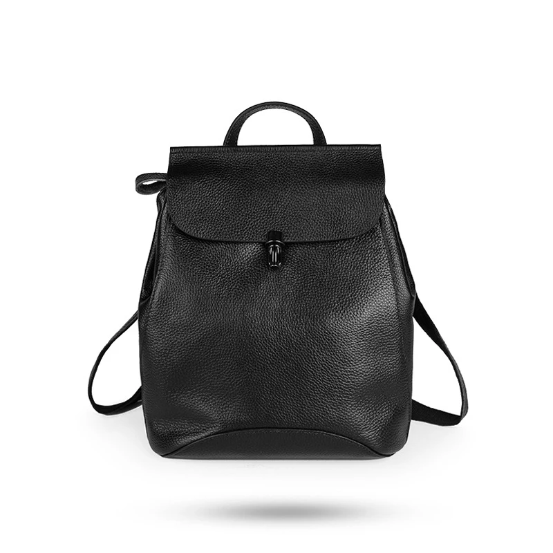 

100% Genuine Leather Women Backpacks Luxury Brand Female Real Natural Leather Ladies Girl Student Casual Backpack New Fashion