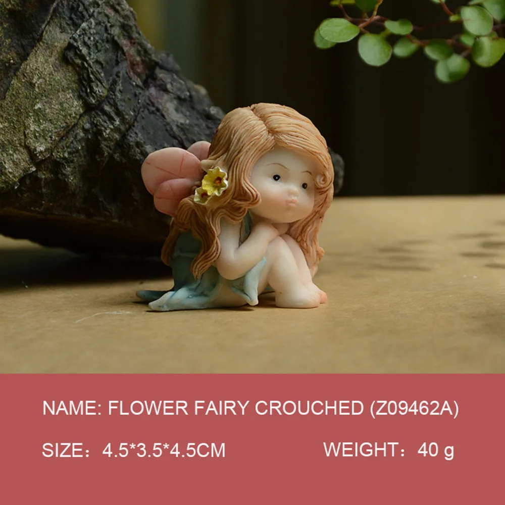 Z09462A Everyday Collection cute baby Figurine Fairy Garden Decoration Angel miniature home Ornament girl Festival gifts - Цвет: Z09462A