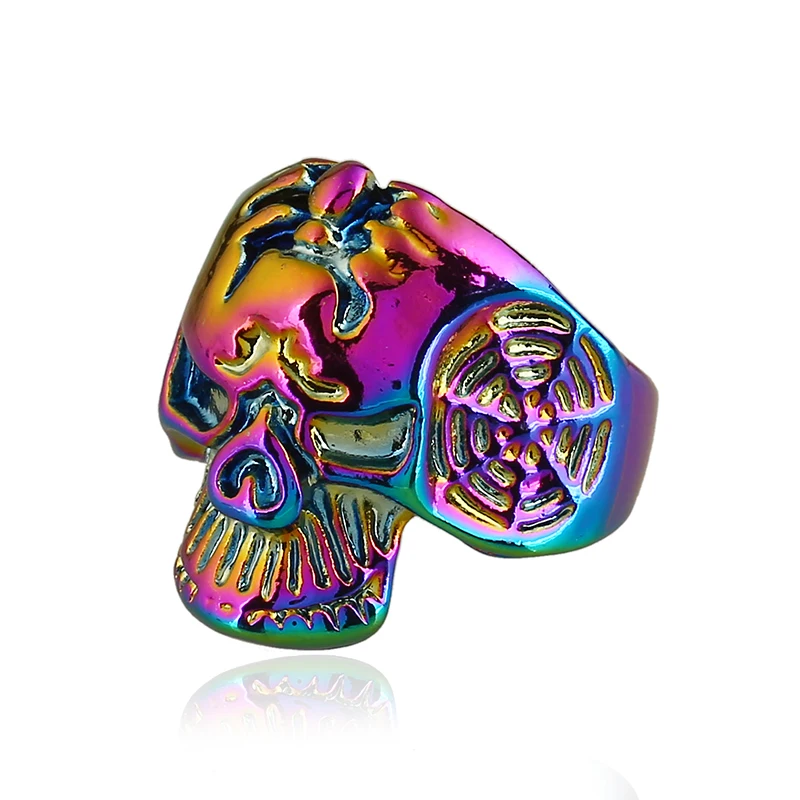 Классическое Ретро резное кольцо Винтажное с черепом для мужчин Крутое мужское