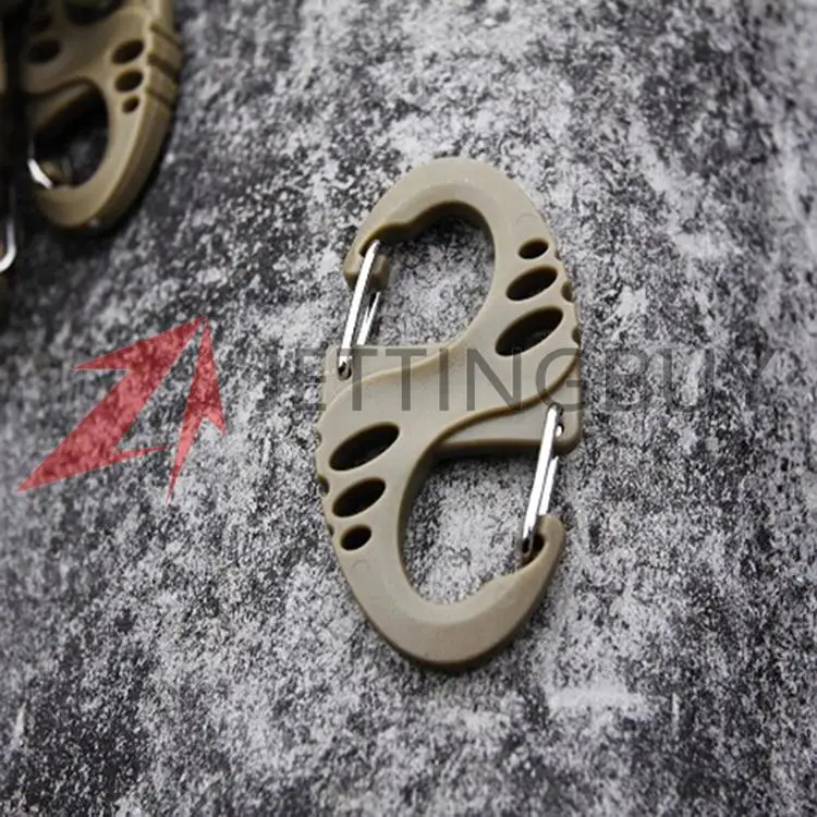 2X форма карабин пружинные зажимы крючок для выживания на открытом воздухе брелок