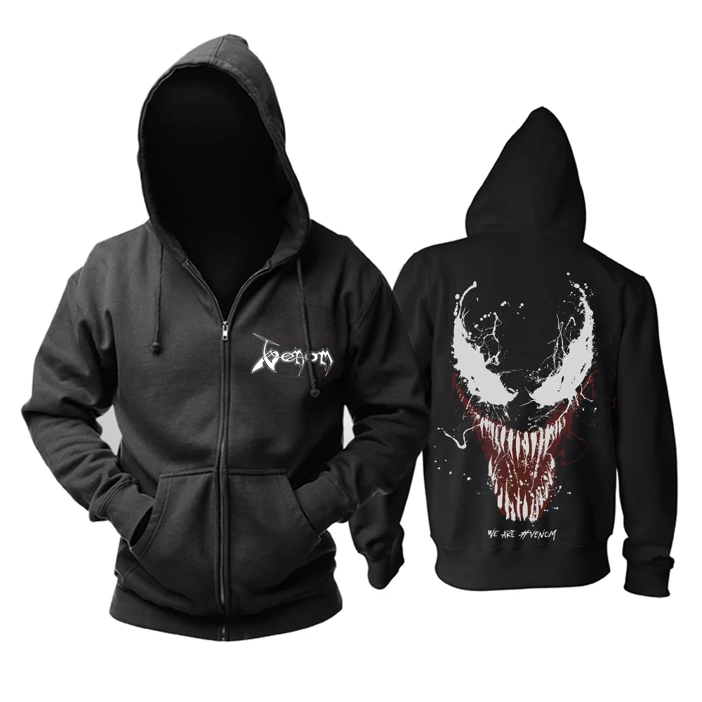 15 Designs Monster Joker Venom Cotton Rock Hoodies Brand Winter Jacket Cartoon Comics Movie Sweatshirt Zipper Fleece Tracksuit