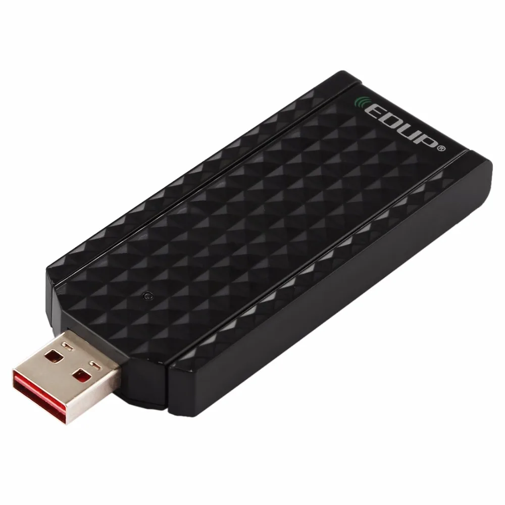 Двухдиапазонный беспроводной адаптер EDUP 600 Мбит/с 2 4 ГГц/5 ГГц 11AC USB 0 сетевая карта