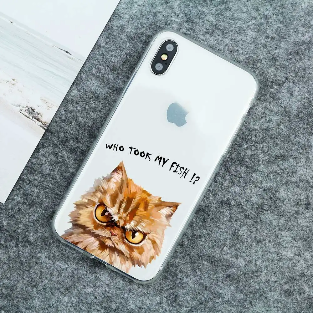 Чехол для Телефона iphone X 7 8 6 6s plus 5 5s SE Забавный животный милый защитный чехол