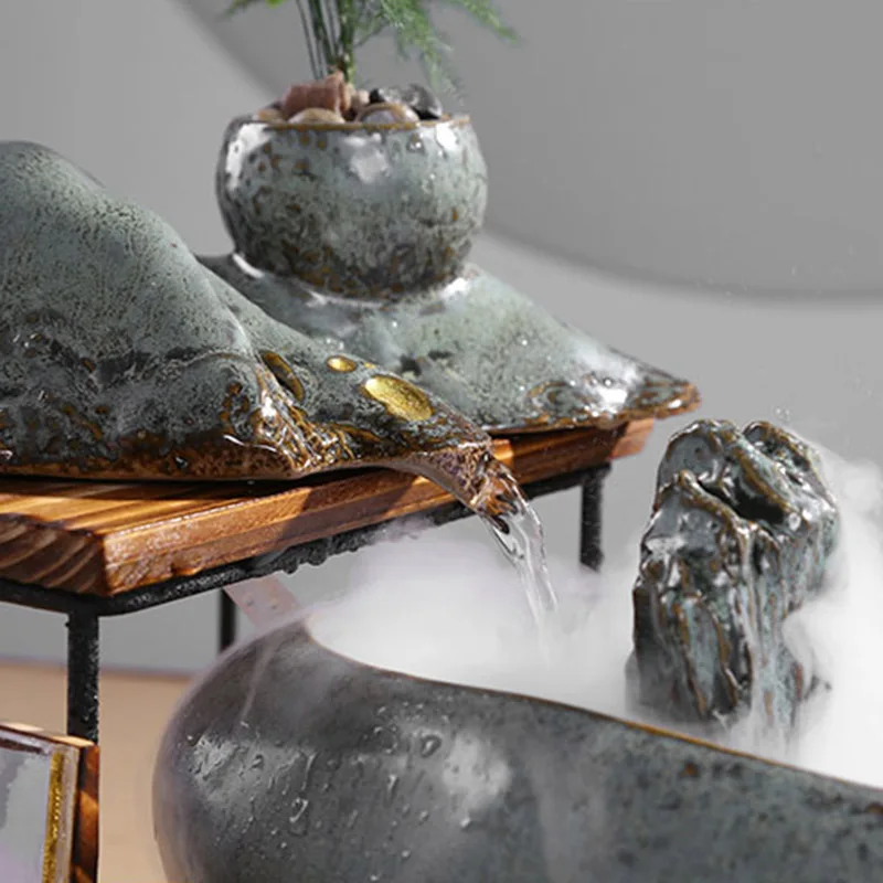 Водяной фонтан Zen с хрустальным шариком Lucky Feng Shui винтажный домашний декор