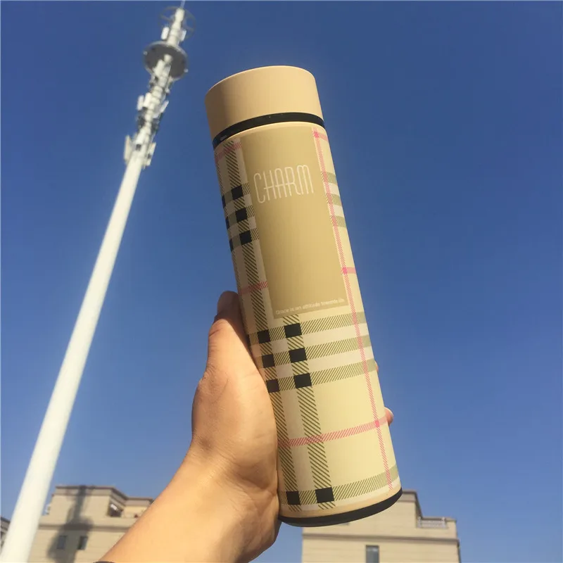 Мужская бутылка из нержавеющей стали 304 480 мл клетчатая бутылка|bottle stainless|bottle