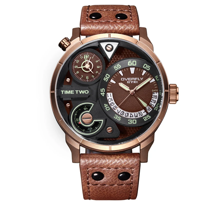 EYKI Mens Sport Watch 2018 Luxury Brand Male Clock Brown Leather Watchband Man Dress Wrist Watches Black relogios masculino | Наручные