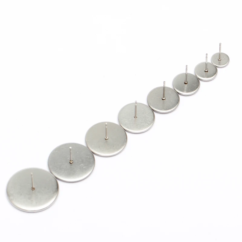 Серьги-гвоздики из нержавеющей стали с 6/8/10/12/14/16/18/20 мм 20 шт. | Украшения и