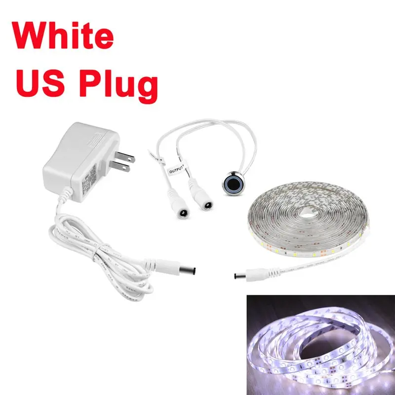US Plug Warm White Светодиодный светильник для кухни, бара, сенсорный диммер, светильник для спальни, шкаф, гардероб, Luces, светодиодный светильник Cocina, самоклеящийся настенный ночник, светильник ing - Испускаемый цвет: US Plug Warm White