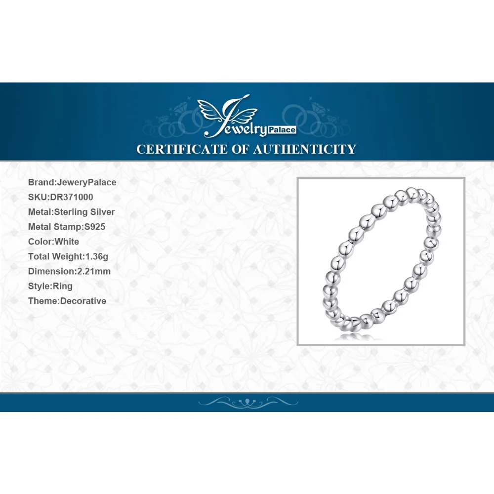 Jewelrypalace стерлингового серебра 925 Bubble сердце укладки кольцо элегантный довольно