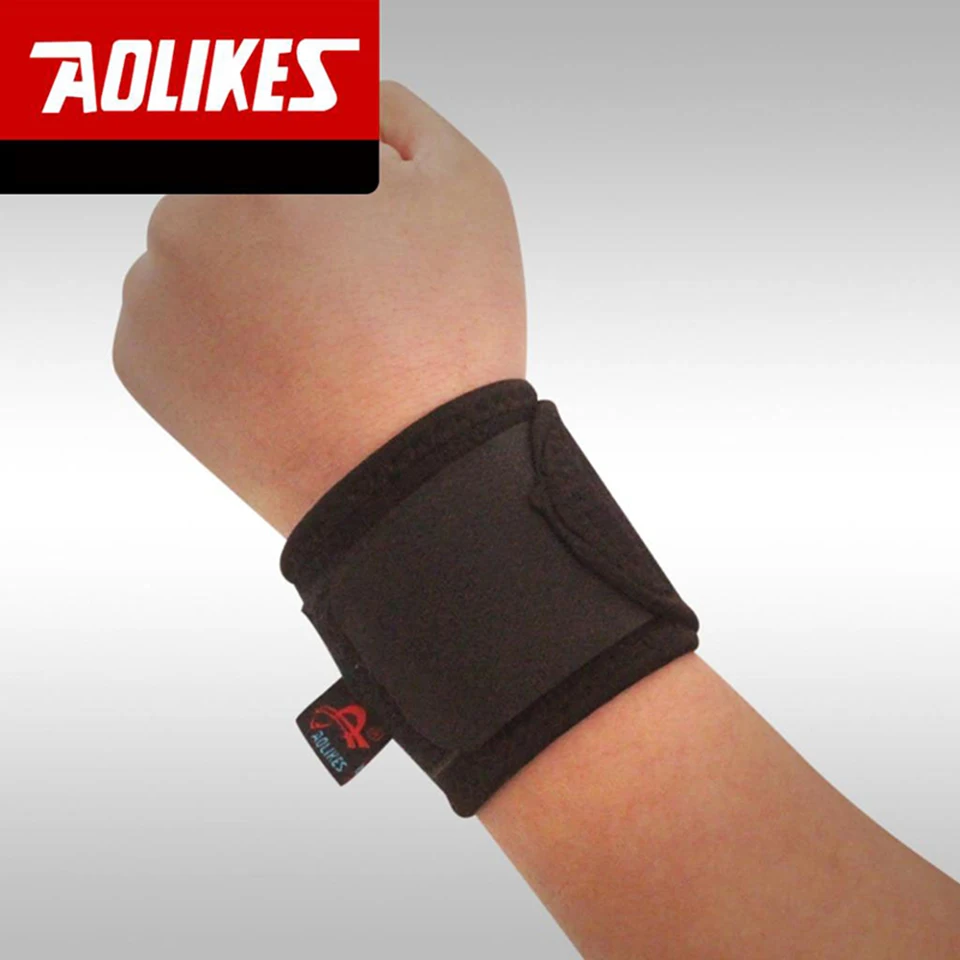 AOLIKES 1 Пара Спорт Браслет Наручные Поддержки Ремень Wrap Наручей для Велоспорт Бег Тяжелая Атлетика Тренажерный зал Теннис Hand Band