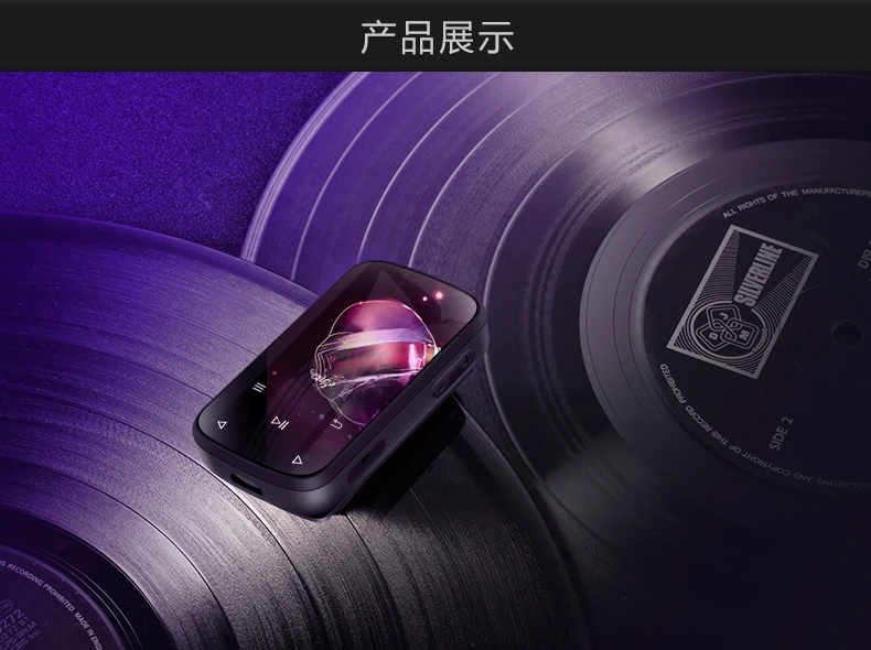 Новейшая модель; обновленная версия AIGO MP3-107PRO Bluetooth 4,2 сенсорный экран музыкальный плейер Волкман мини MP3 плеер с спортивный зажим