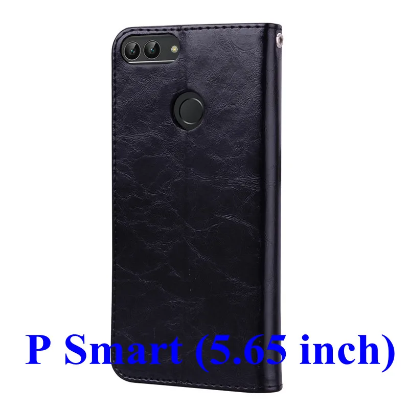 Для huawei P Smart чехол POT-LX3 POT-LX1 силиконовый кошелек кожаный чехол для huawei P Smart FIG-LX1 LX2 LX3 FIG-LA1 чехол флип - Цвет: Black