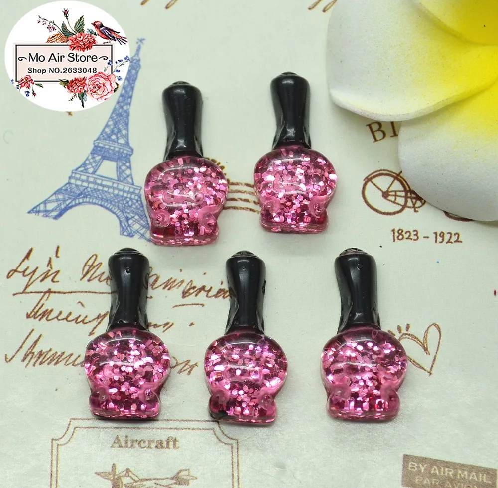 Блестящая полимерная бутылка для лака ногтей 10 шт. искусство миниатюрное питание