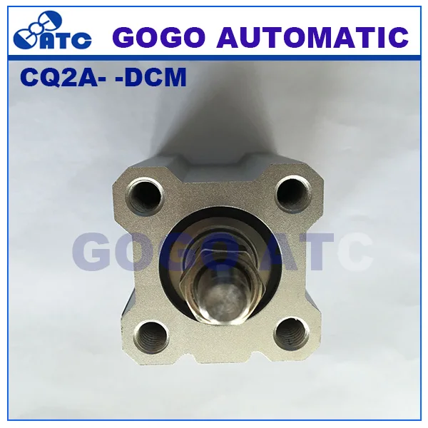 SMC type standard double acting with rubber bumper single rod end male thread CQ2A63-50DCM aluminum pneumatic compact cylinder |