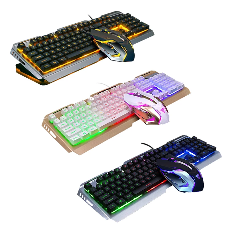 VKTECH игровая механическая клавиатура и мышь с 104 клавишами USB Проводная