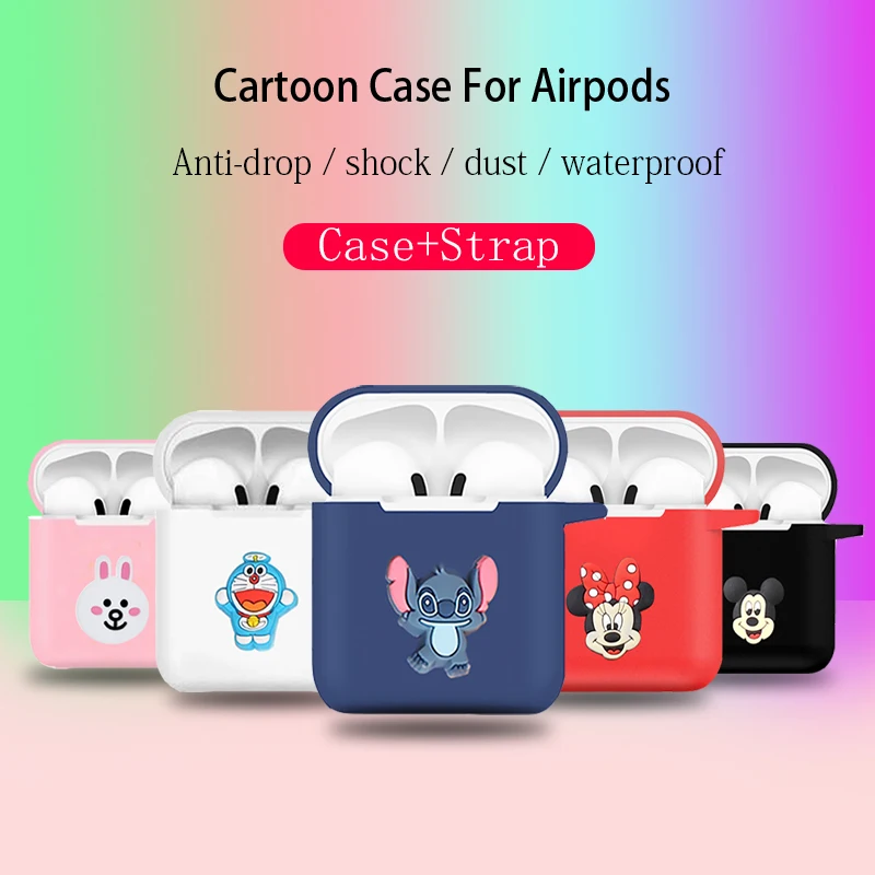 3D мультяшный наушник силиконовый чехол для Apple Airpods аксессуары защитный чехол украшение чехол для наушников чехол для куклы Подарки