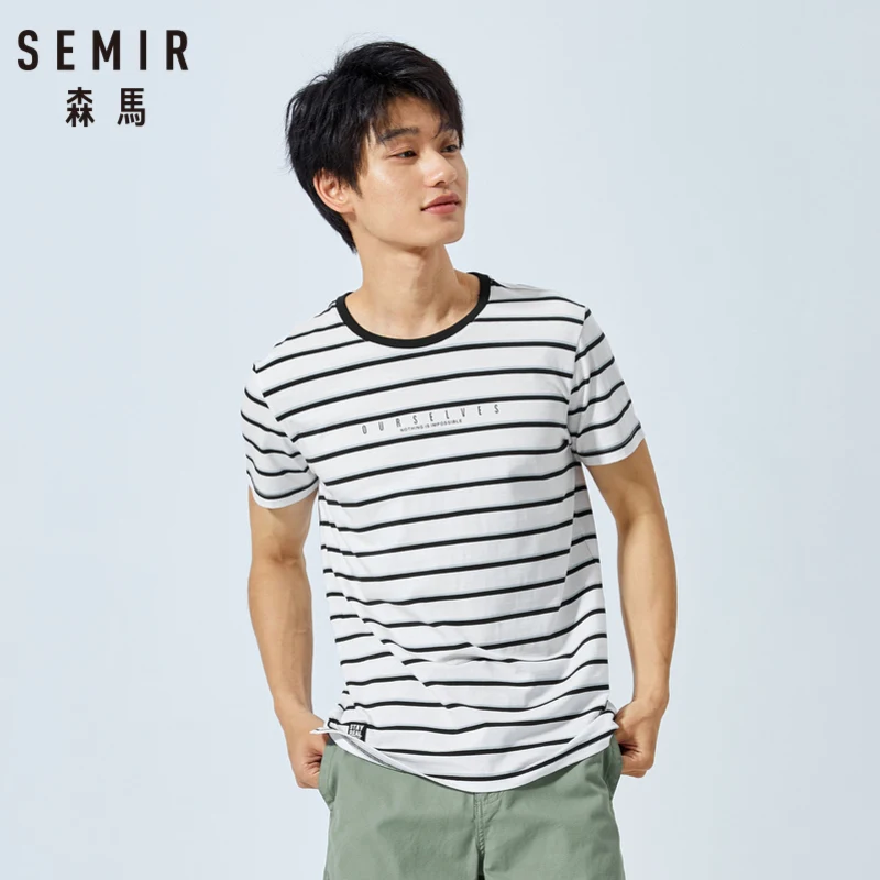 SEMIR Новая модная летняя мужская футболка с коротким рукавом и крутым принтом 100%