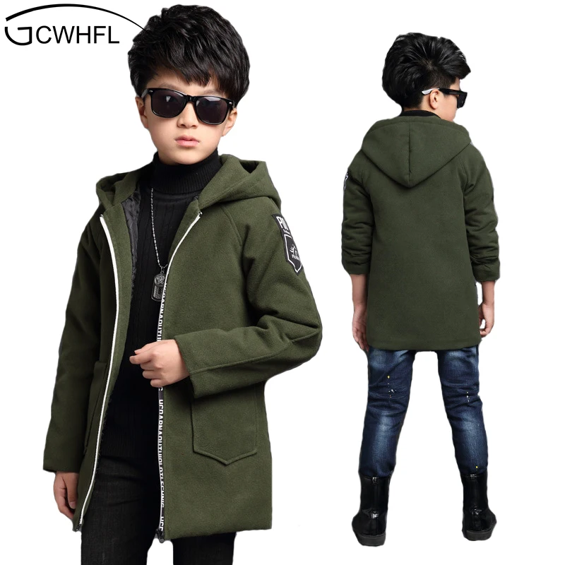 GCWHFL новая весенне осенняя куртка для мальчиков пальто с капюшоном и буквенным