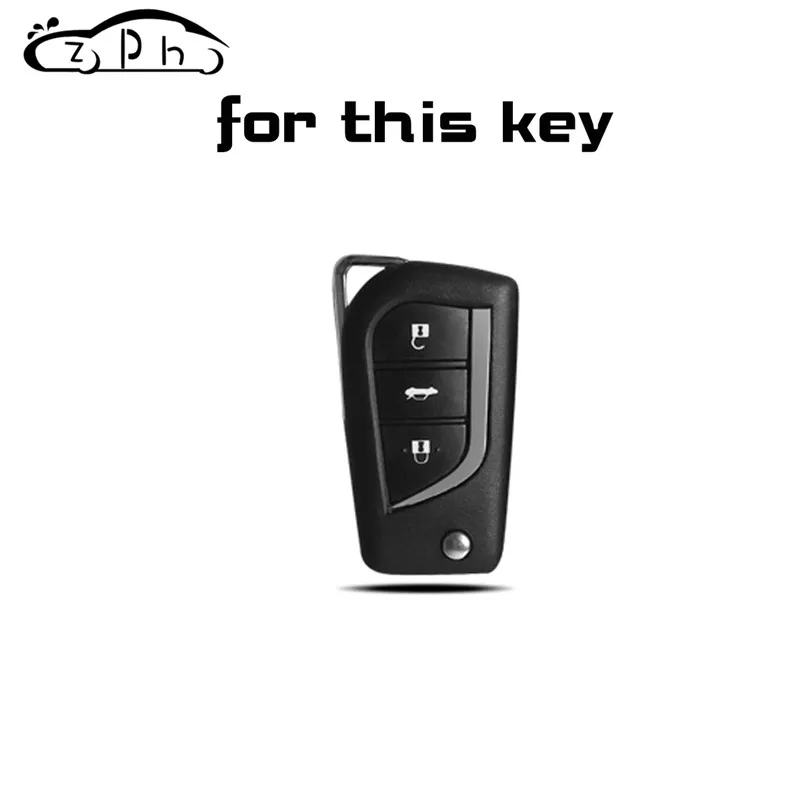 Кожаный чехол для автомобильных ключей Toyota Camry Highlander Auris Corolla Prado Avensis Verso Yaris Reiz Crown