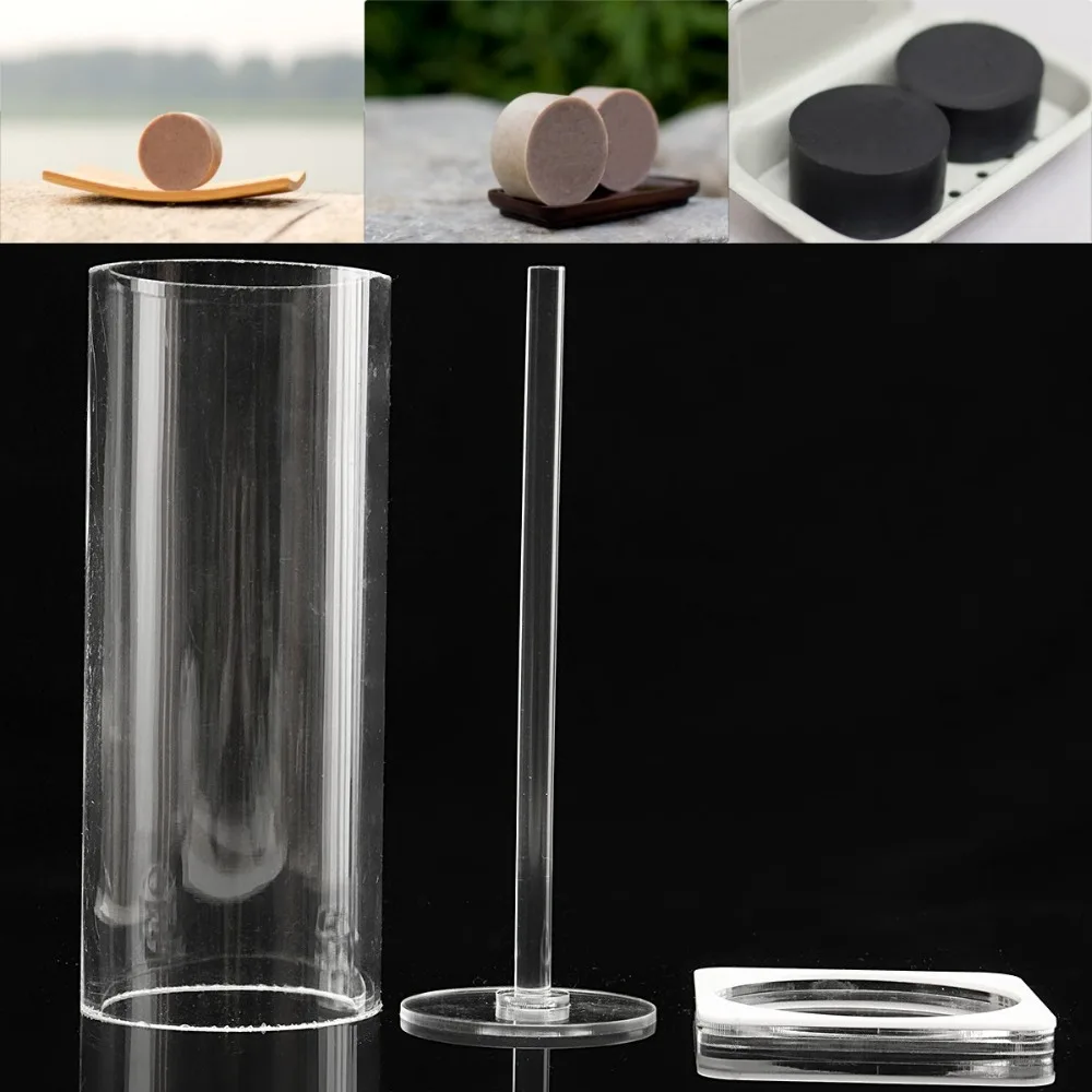 

Vertical Circle Acrylic Soap Mold Mould Handmade DIY Craft Tool w/ Bottom Tray