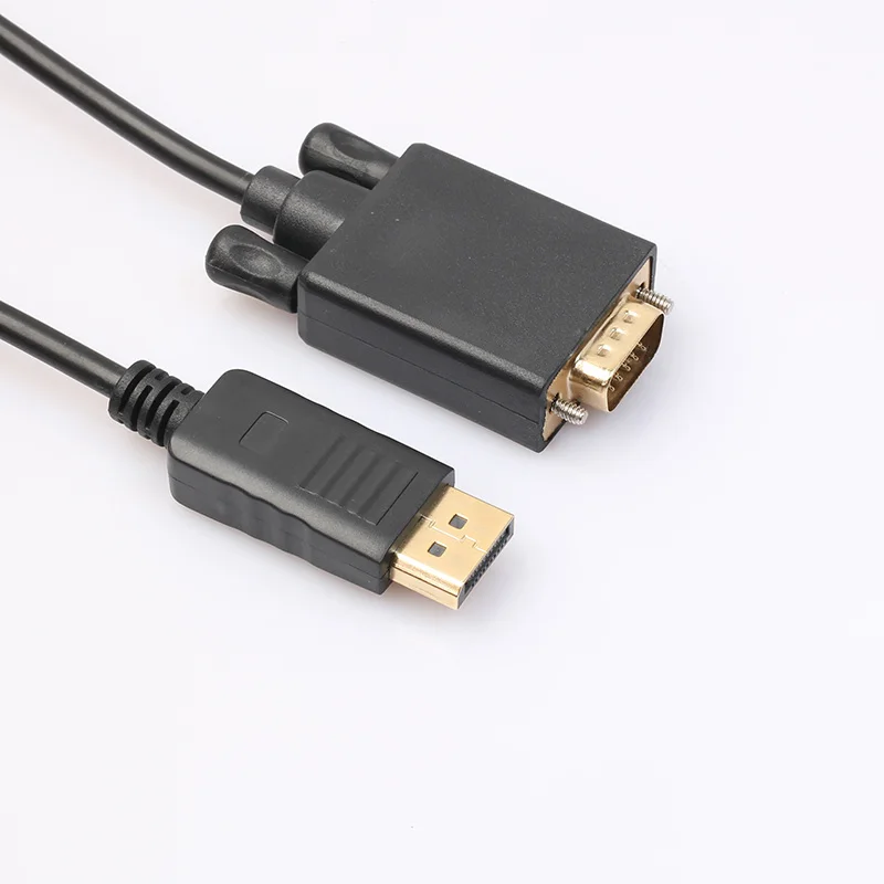 Переходник Thunderbolt DP в VGA 500 шт. черный новый 1 8 м 6 футов кабель D SUB разъемы для