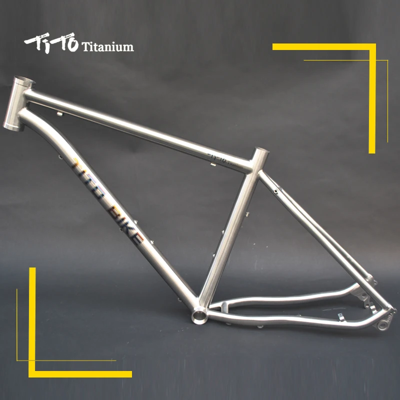 Бесплатная доставка! TiTo новая титана MTB рама велосипеда D геометрическая форма