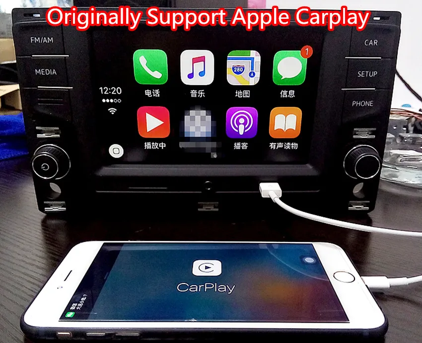 MQB CARPLAY MIB для VW Golf 7 MK7 VII Passat B8 Tiguan Carplay 6 5 &quotMIB радиоприемник 5GD035280B 5GD 035 280 B|Клипсы и