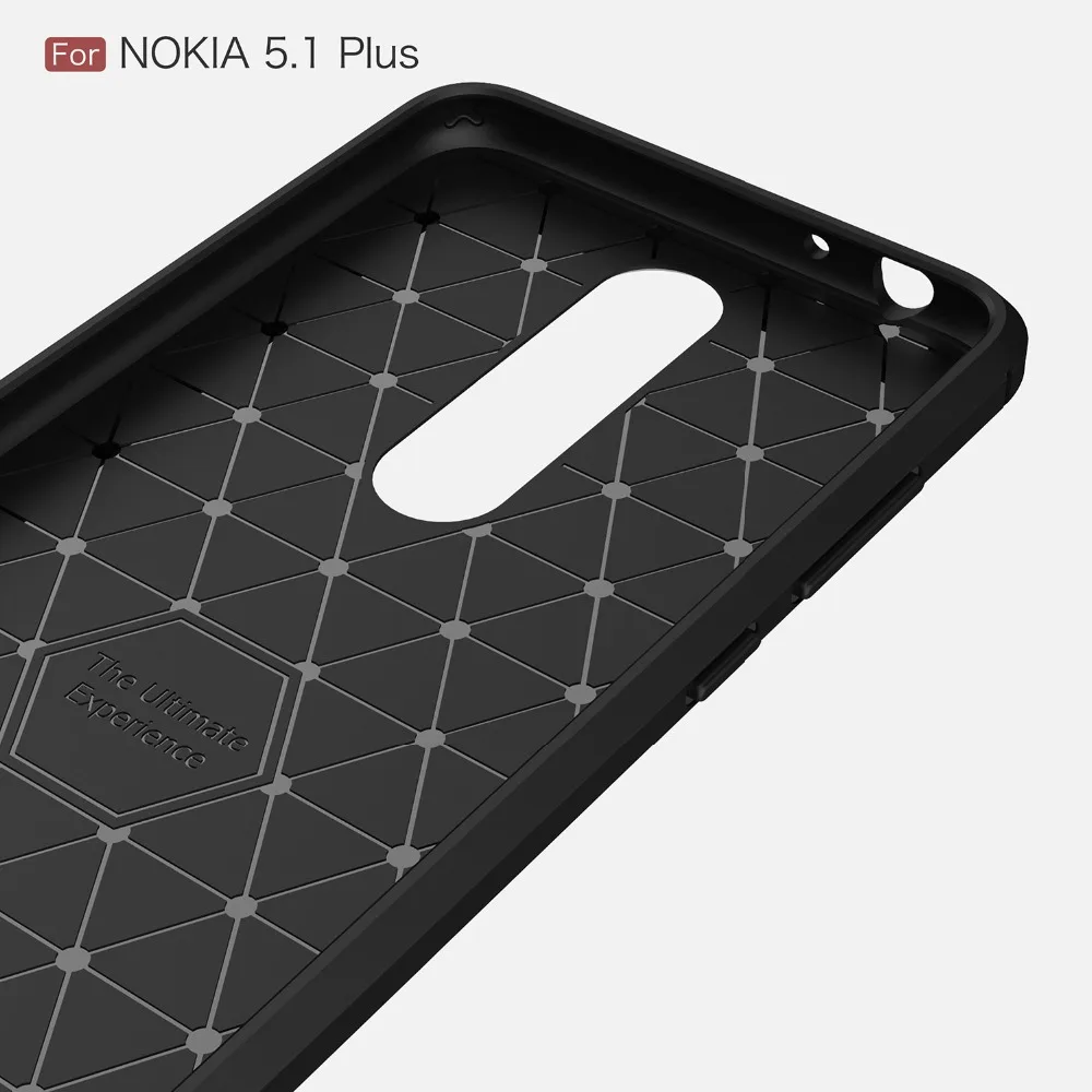 Чехол из углеродного волокна 5 7 дюйма для Nokia X5 чехол 1 Nokia5.1 Plus TA 1109 2018