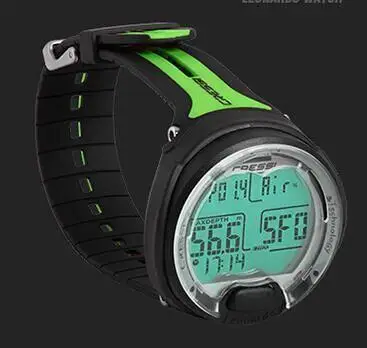 Cressi Leonardo Dive Watch компьютер - Цвет: BLACK GREENFLUO