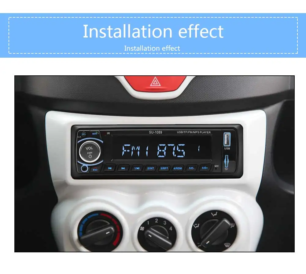 12 В 1din Авторадио Bluetooth автомобильный стерео радио MP3 плеер Поддержка BT/FM/USB/SD Пульт