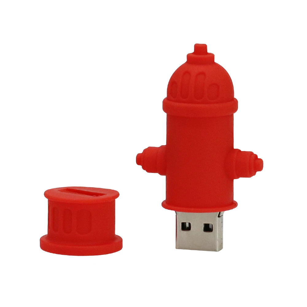 Горячая Распродажа мультяшный пожарный гидрант флеш накопитель Usb 64 ГБ 32 милый