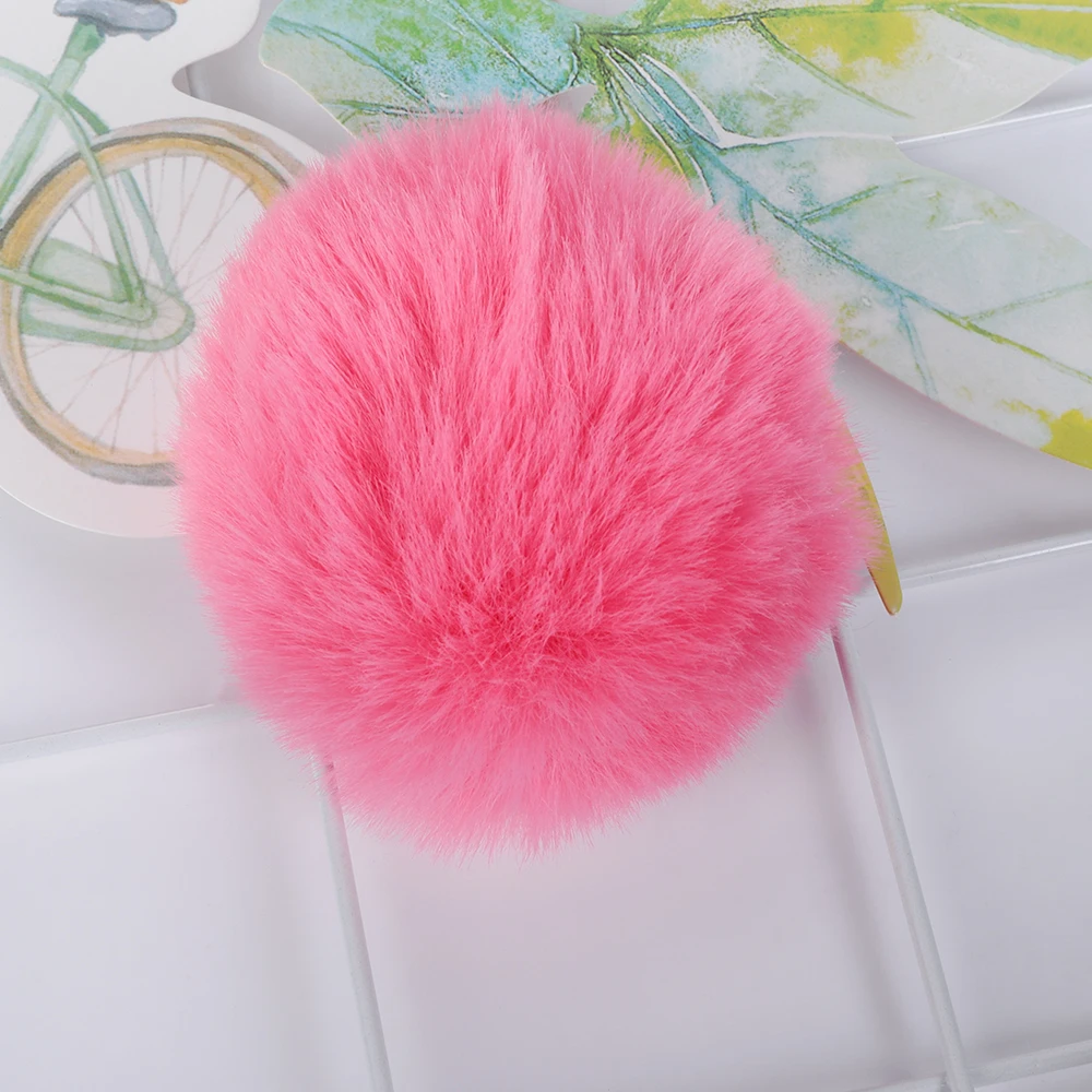 2 шт./компл. пушистый шарик из искусственного кроличьего меха 8 см помпон плюшевые