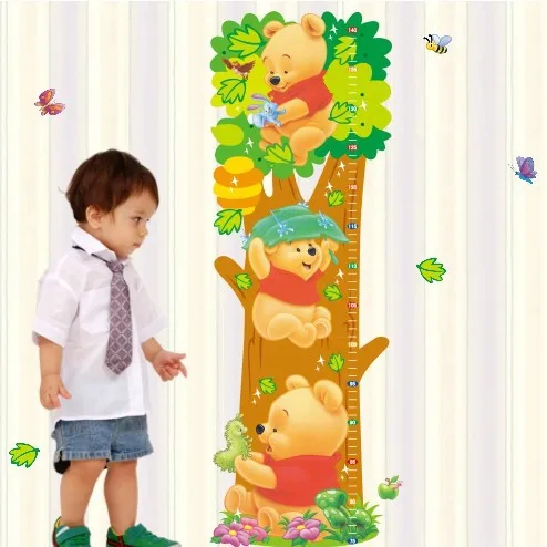 Наклейки на стену с изображением Винни Пуха дерева медведя животных|chart stand|stickers