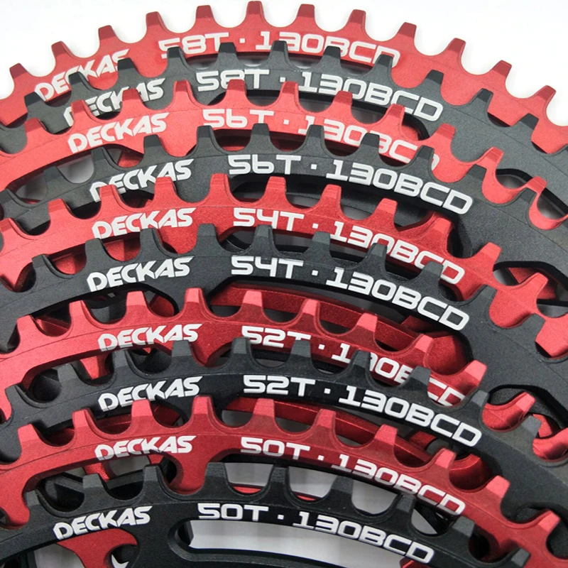 DECKAS круглый 130BCD 50T/T 52/54T/56T/58T велосипедная передняя Звездочка MTB велосипеда шатун