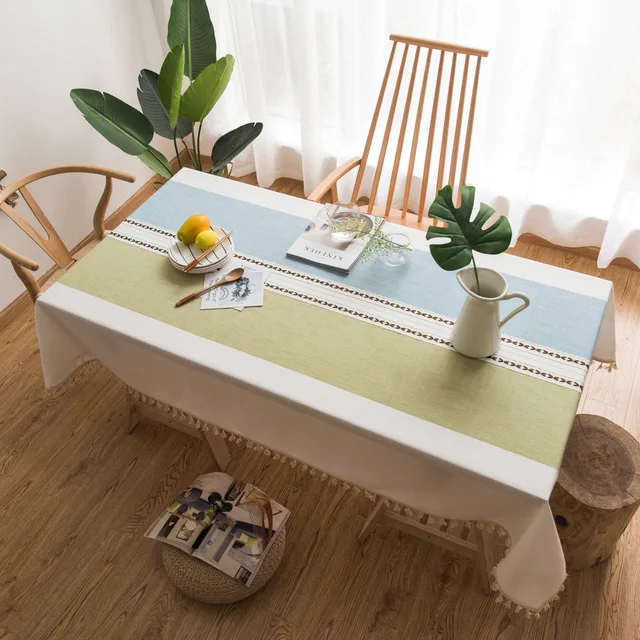 Rural Style Cotton And Linen Small Fresh Tablecloth Artistic Round Table Cloth Rectangular | Дом и сад